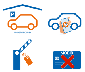 no vcs+no mobib+underground+parkeerbadge