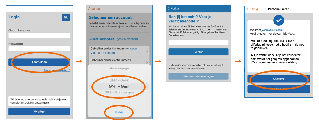 Installeren cambioApp