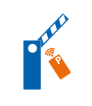 Wagen met parkeerbadge – geen parkeerticket nemen / Voiture avec badge de parking - ne pas prendre de ticket de parking Wagen met parkeerbadge – geen parkeerticket nemen / Voiture avec badge de parking - ne pas prendre de ticket de parking